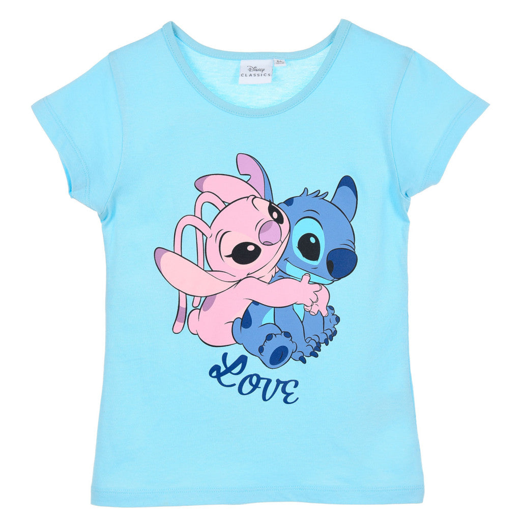 Disney Lilo un Stitch Love bērnu īsais T-krekls, topiņš 3-8 gadi