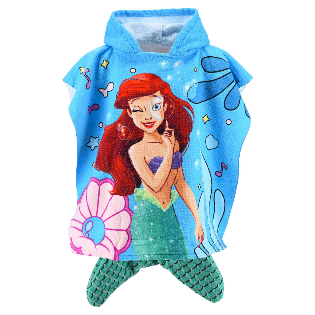 Disney Princess Ariel pludmales dvielis pončo 55x110 cm (ātri žūstošs)
