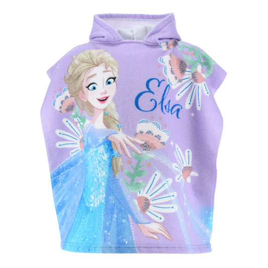 Disney Frozen Elsa pludmales dvielis pončo 55x110 cm (ātri žūstošs)