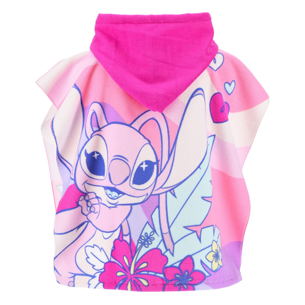 Disney Lilo un Stitch eņģeļa pludmales dvielis pončo 55x110 cm (ātri žūstošs)