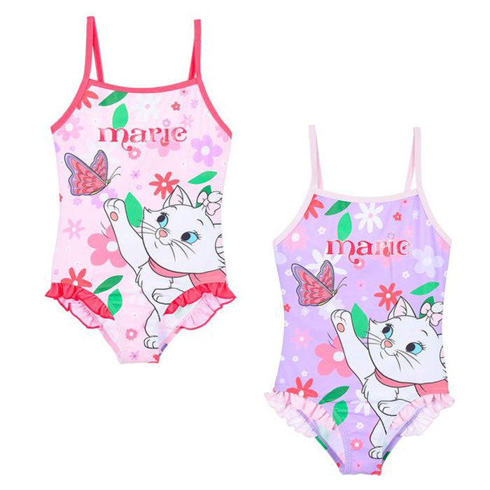 Disney Marie Flowers kaķa bērnu peldkostīms, peldēšanai 3-6 gadi