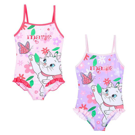 Disney Marie Flowers kaķa bērnu peldkostīms, peldēšanai 3-6 gadi