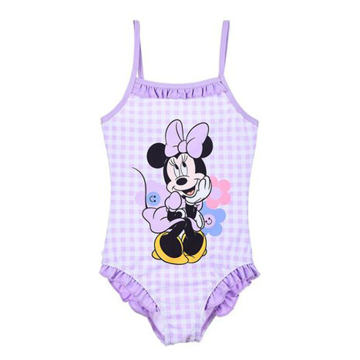 Disney Minnie Plaid bērnu peldkostīms, peldēšanai 3-8 gadi