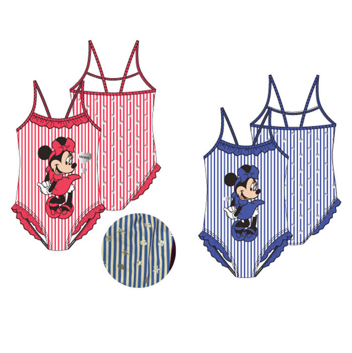 Disney Minnie Shiny Shells bērnu peldkostīms, peldēšanai 3-8 gadi