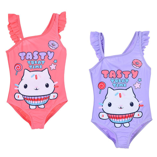 Gabby's Dollhouse Gardas bērnu peldkostīms, peldkostīmi 3-8 gadi