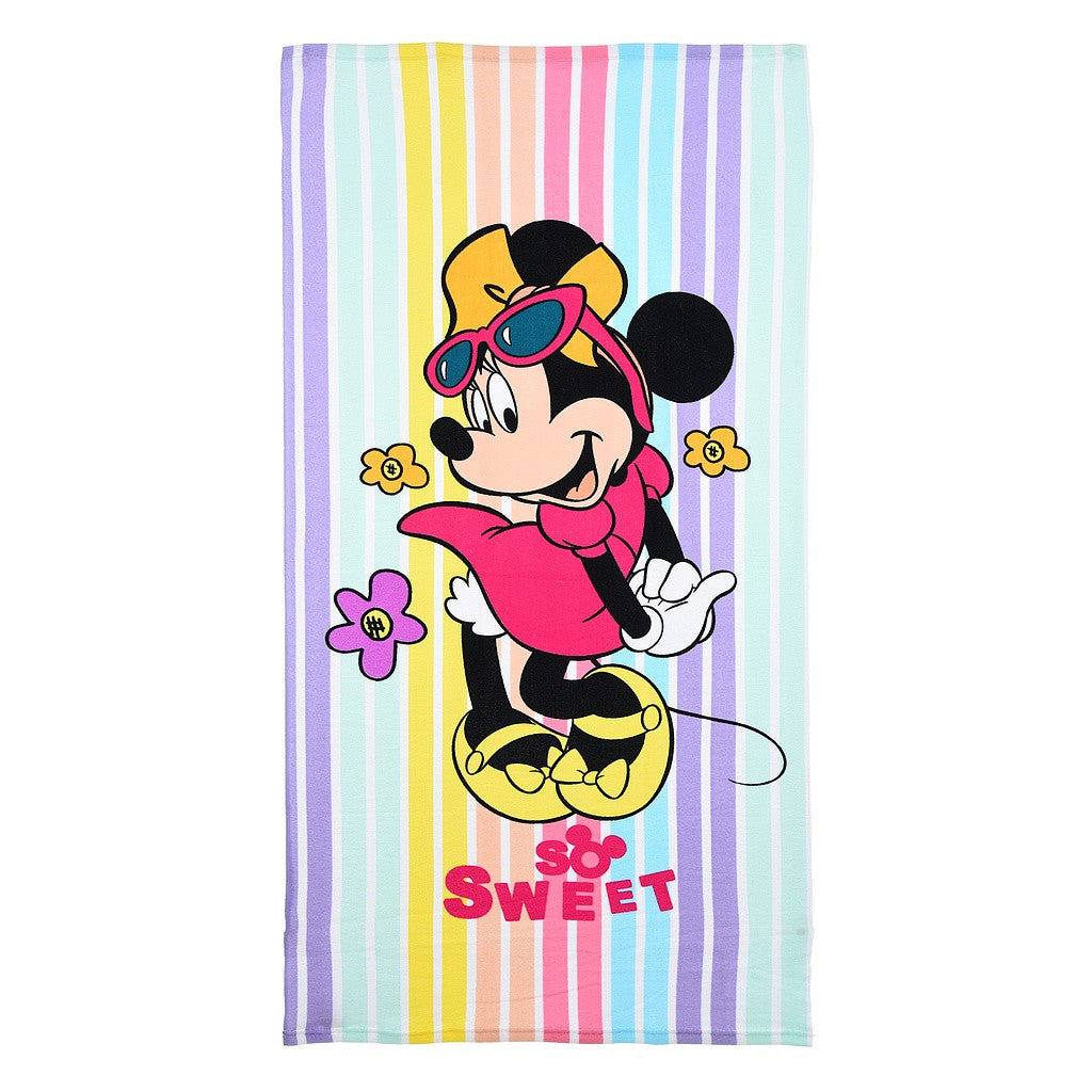 Disney Minnie vannas paklājs, pludmales dvielis 70x140cm (ātri žūstošs)