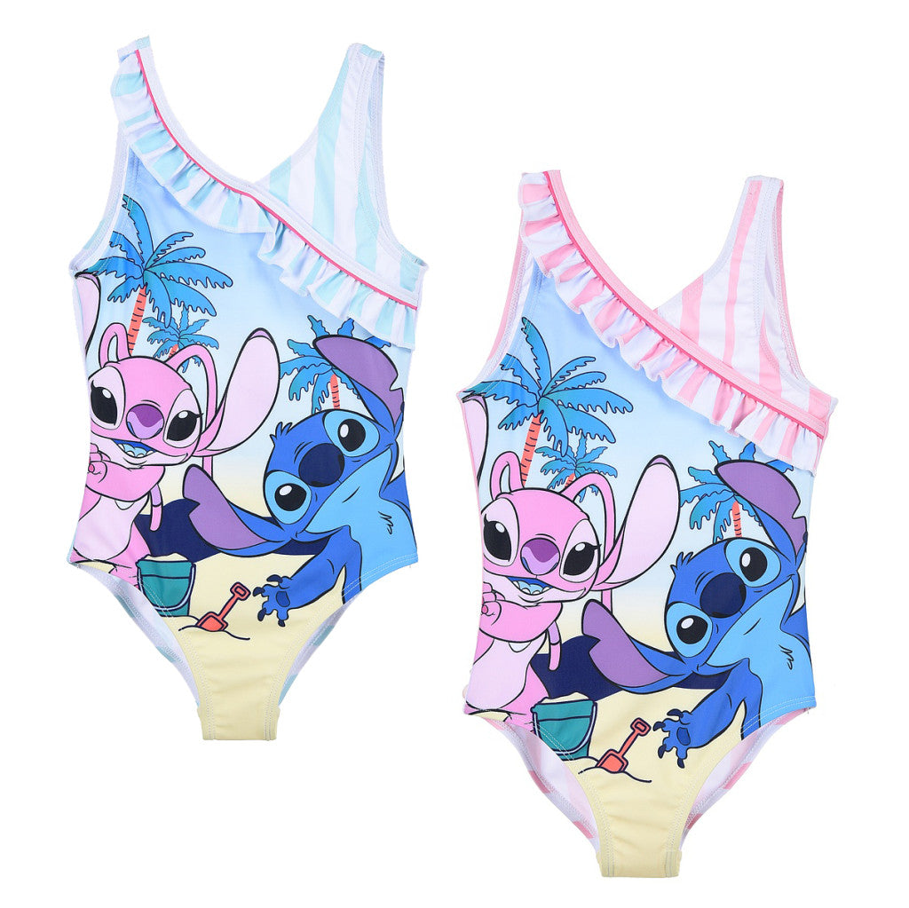 Disney Lilo un Stitch Angel bērnu peldkostīms, peldēšanai 3-8 gadi