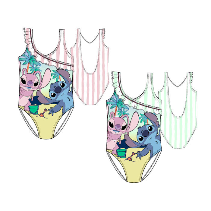 Disney Lilo un Stitch Angel bērnu peldkostīms, peldēšanai 3-8 gadi