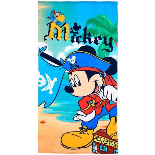 Disney Mikija Pirātu vannas dvielis, pludmales dvielis 70x140cm (ātri žūstošs)