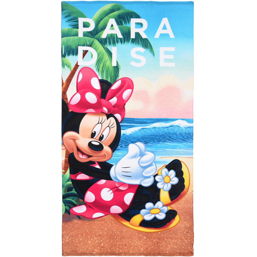 Disney Minnie Paradise vannas dvielis, pludmales dvielis 70x140cm (ātri žūstošs)