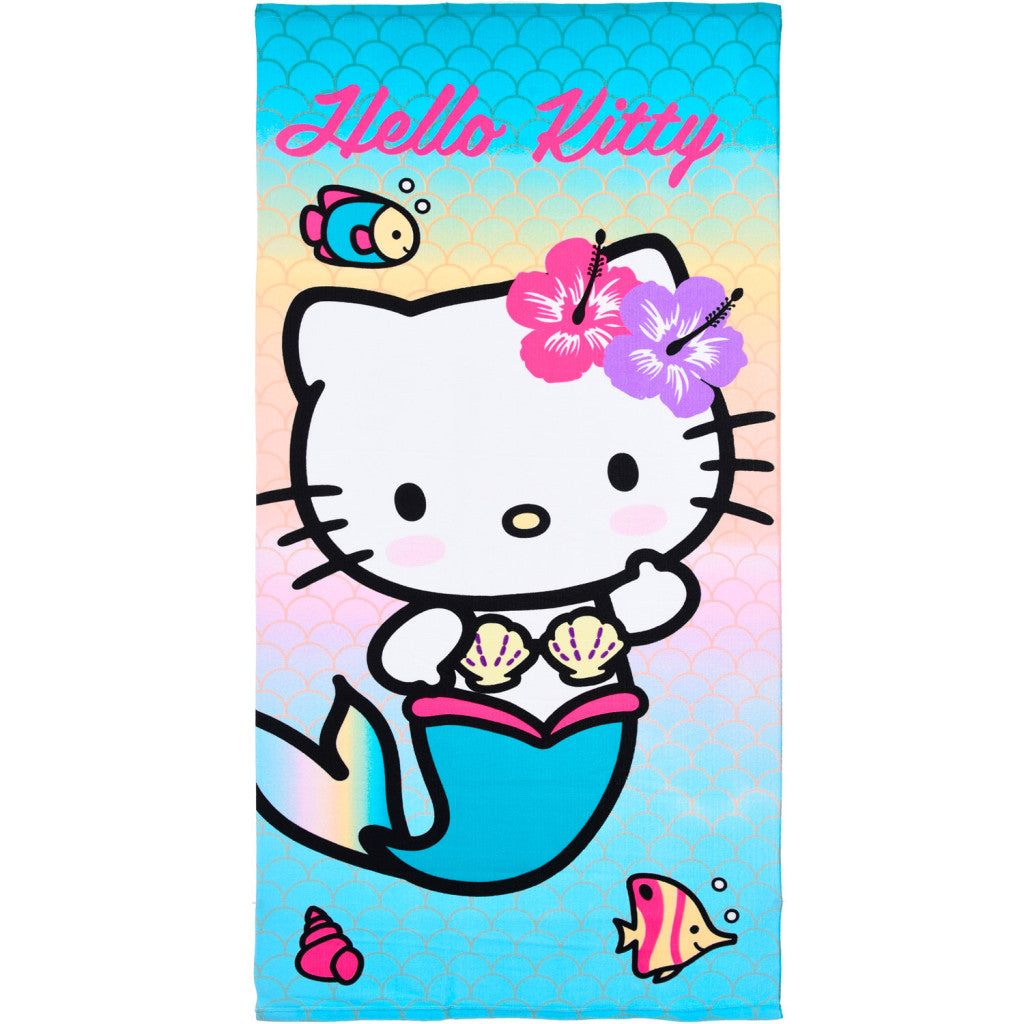 Hello Kitty nāriņas formas vannas dvielis, pludmales dvielis 70x140cm (ātri žūstošs)