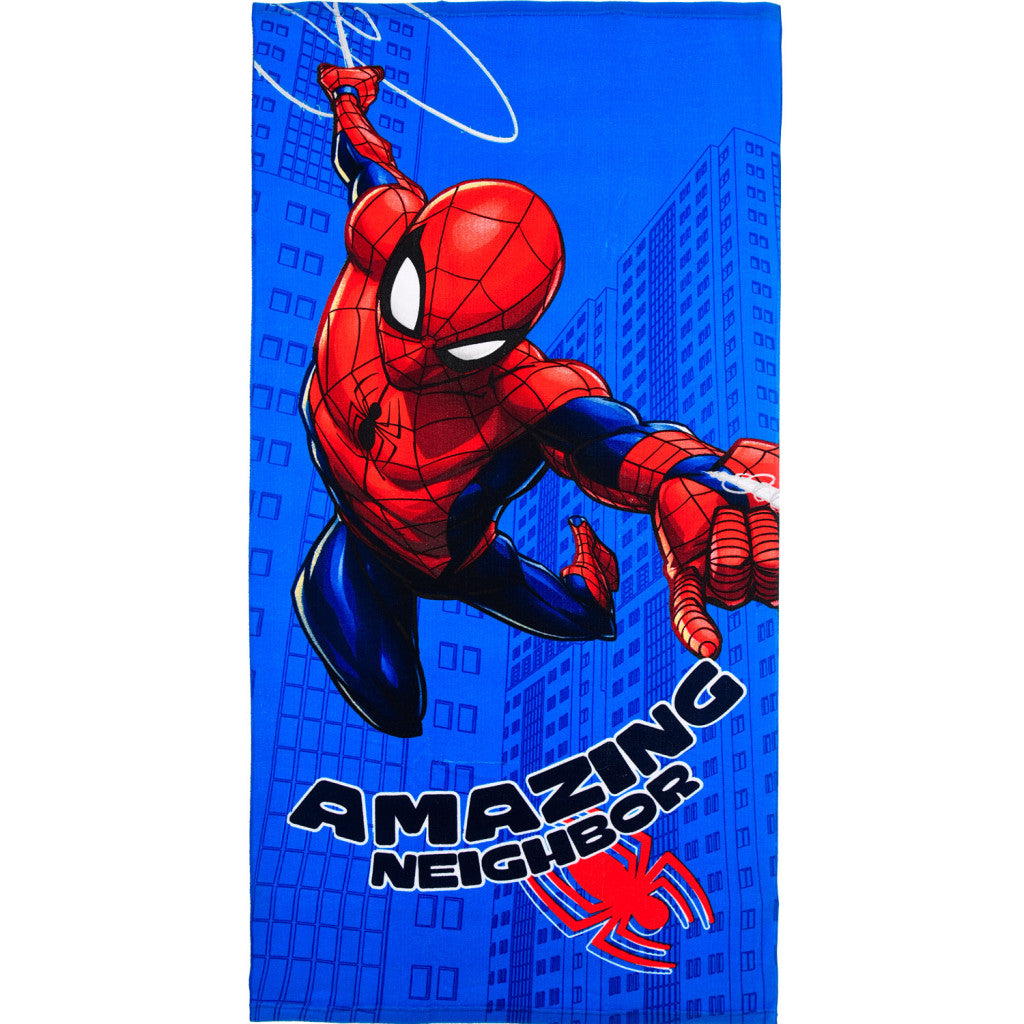 Zirnekļcilvēka kaimiņa vannas dvielis, pludmales dvielis 70x140cm (ātri žūstošs)