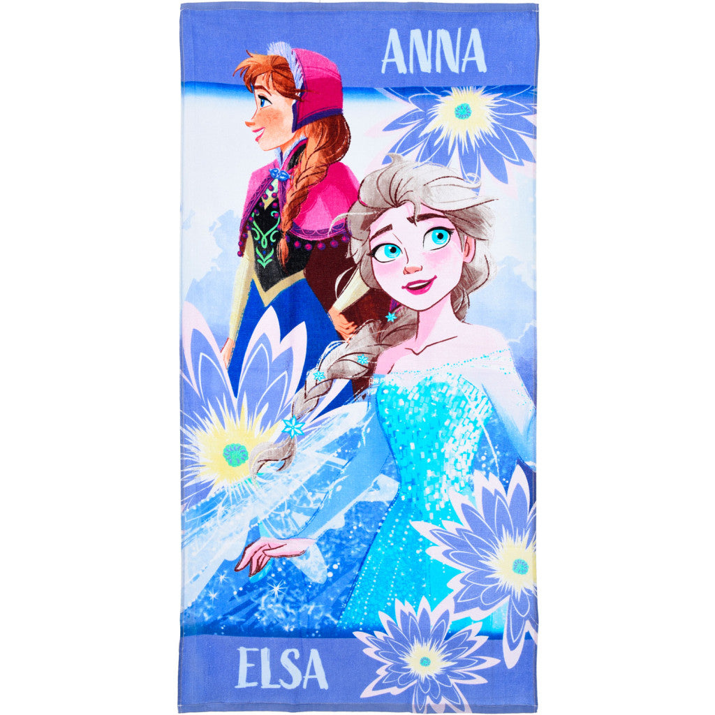 Disney Frozen Annas un Elsas vannas dvielis, pludmales dvielis 70x140cm