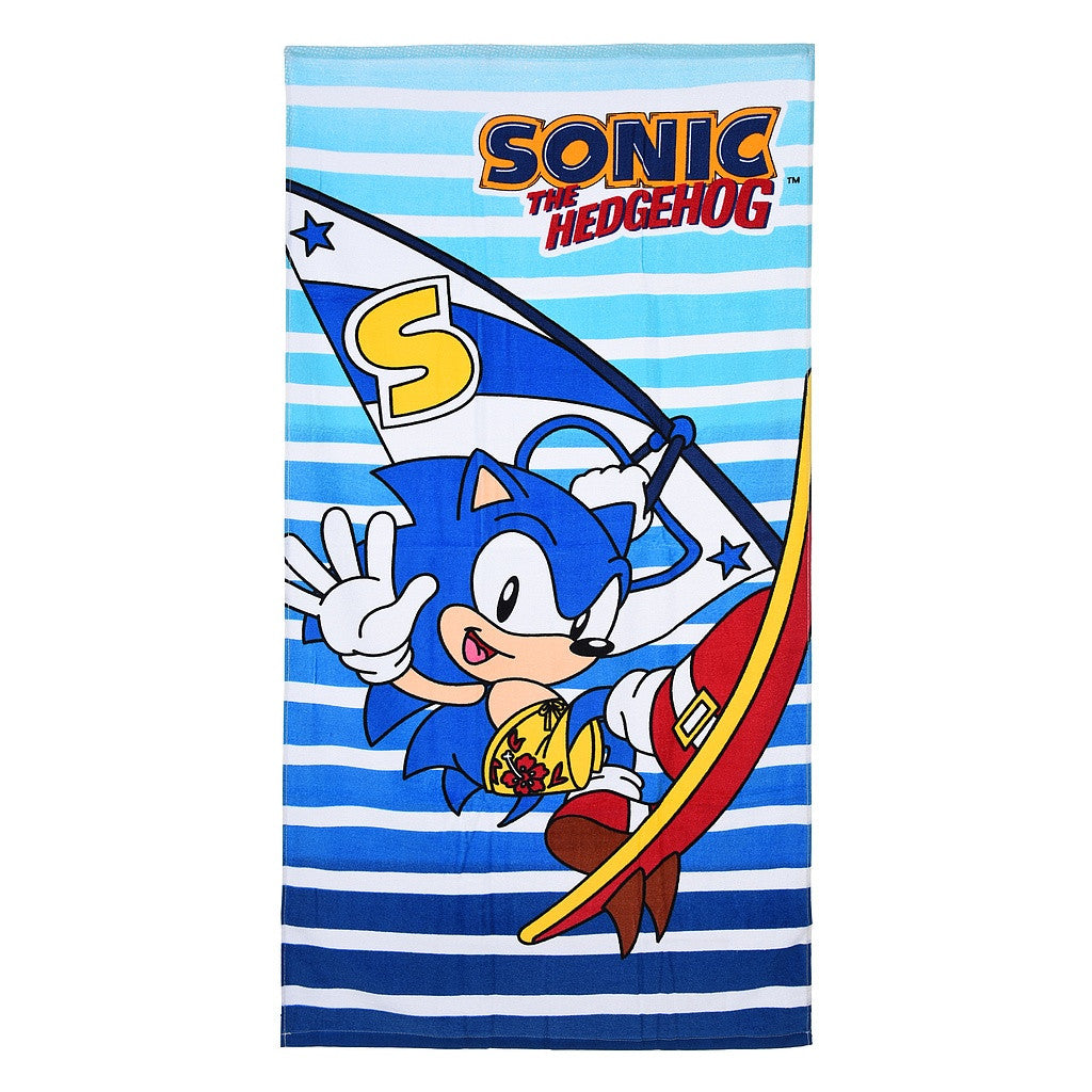 Sonic the Hedgehog komandas vannas dvielis, pludmales dvielis 70x140cm