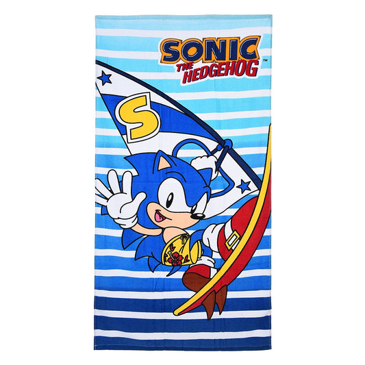 Sonic the Hedgehog komandas vannas dvielis, pludmales dvielis 70x140cm