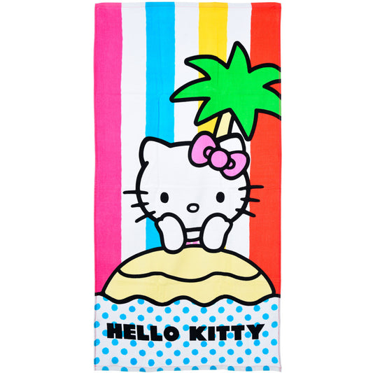 Hello Kitty salas vannas dvielis, pludmales dvielis 70x140cm