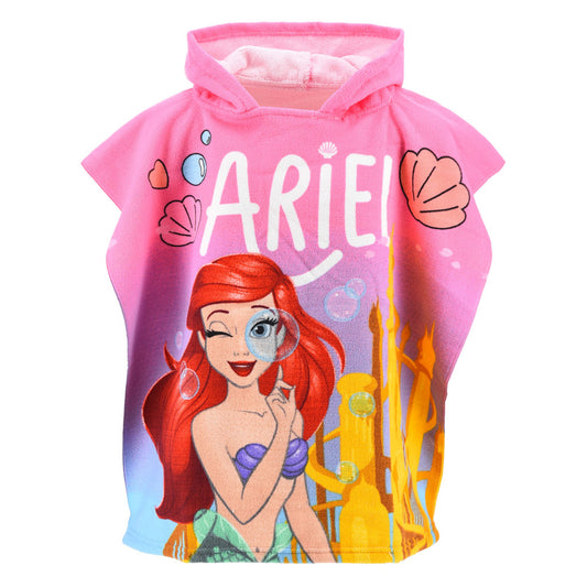 Disney Princess Ariel pludmales dvielis pončo 55x110 cm (ātri žūstošs)