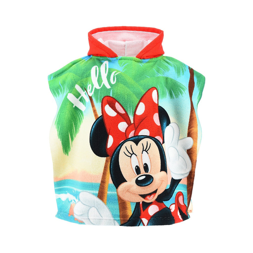Disney Minnie pludmales dvielis pončo 55x110 cm (ātri žūstošs)