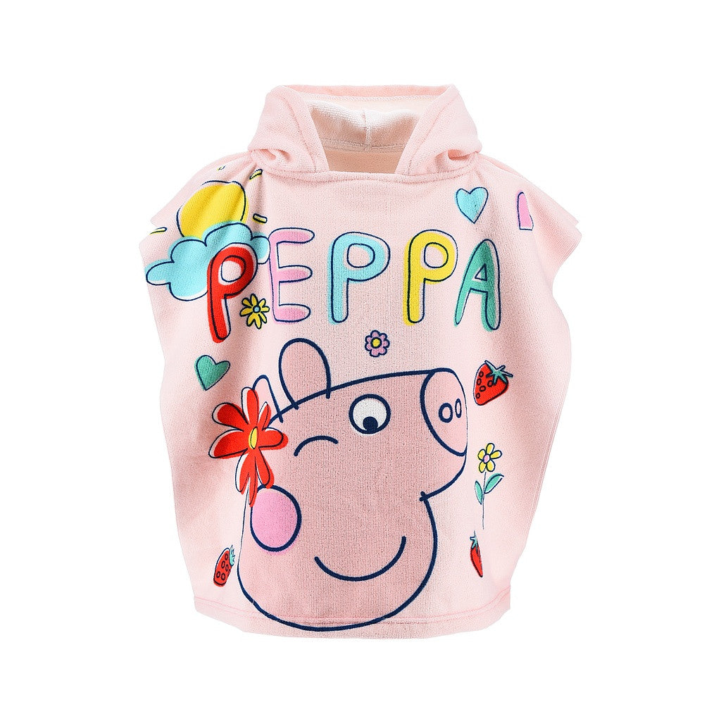 Peppa Pig pludmales dvielis pončo 55x110 cm (ātri žūstošs)