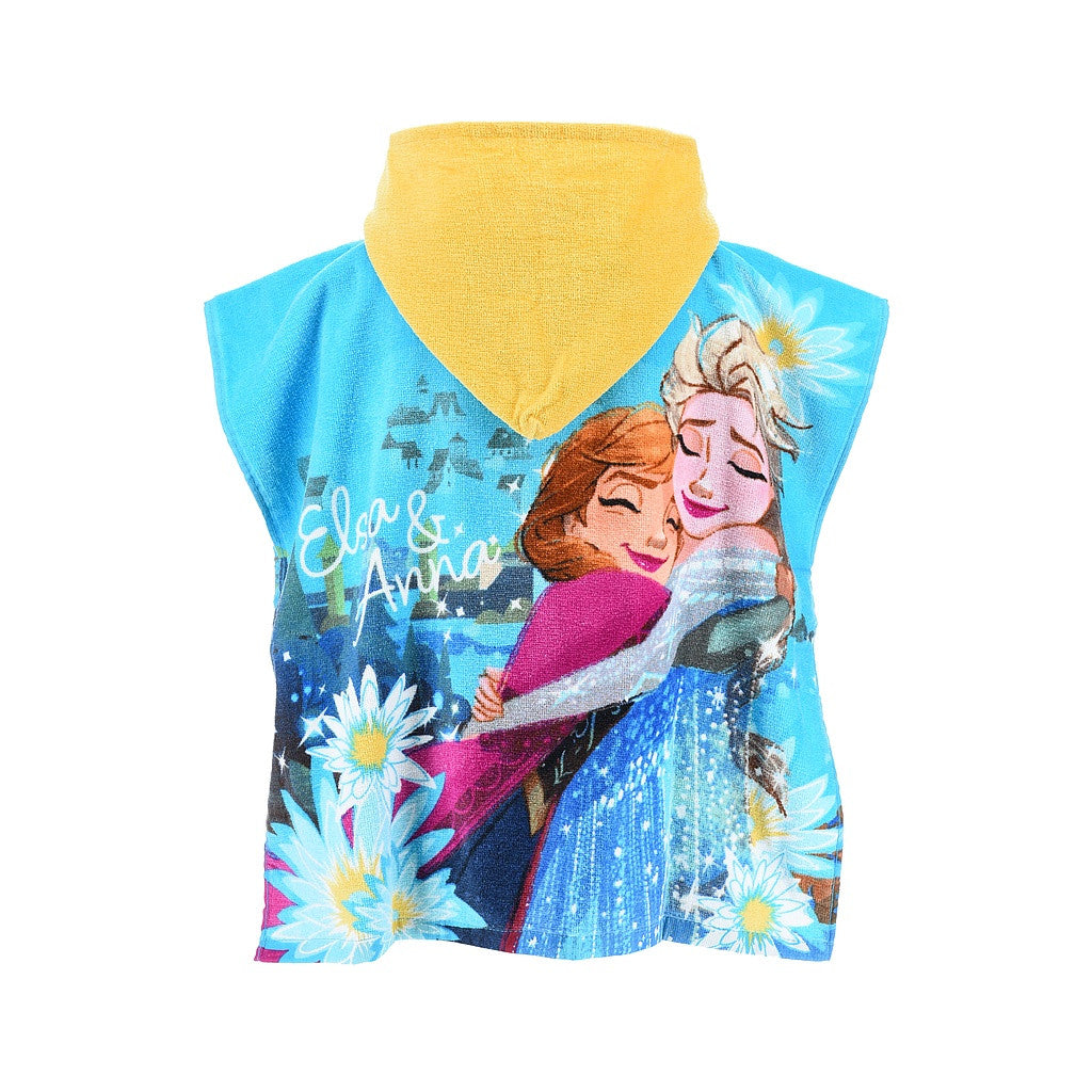 Disney Frozen pludmales dvielis pončo 55x110 cm