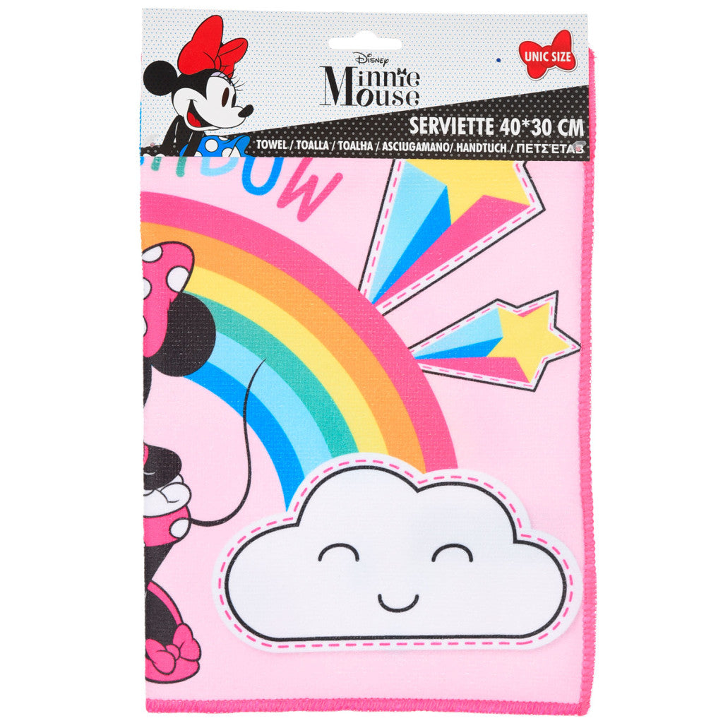 Disney Minnie varavīksnes roku dvielis, sejas dvielis, 40x30 cm