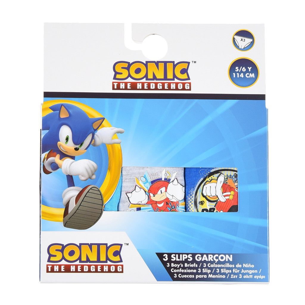 Sonic the Hedgehog bērnu apakšveļa, apakšdaļa, 3 gabali/iepakojumā