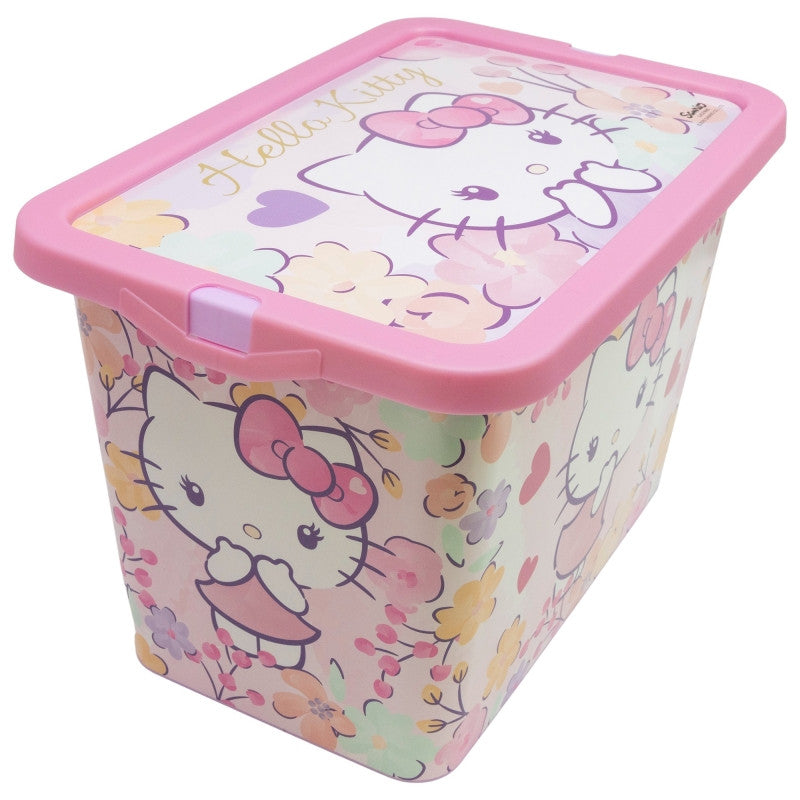 Hello Kitty pasteļtoņu plastmasas uzglabāšanas kaste 7 l