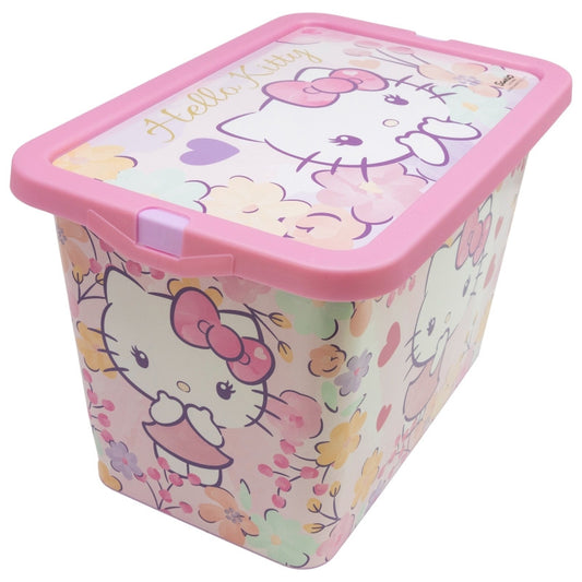 Hello Kitty pasteļtoņu plastmasas uzglabāšanas kaste 7 l