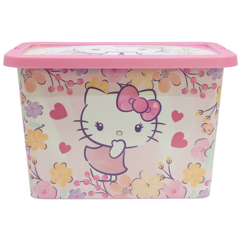 Hello Kitty pasteļtoņu plastmasas uzglabāšanas kaste 7 l