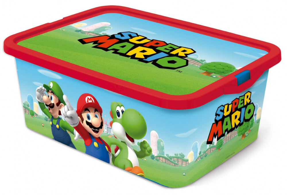 Super Mario plastmasas uzglabāšanas kaste 13 l