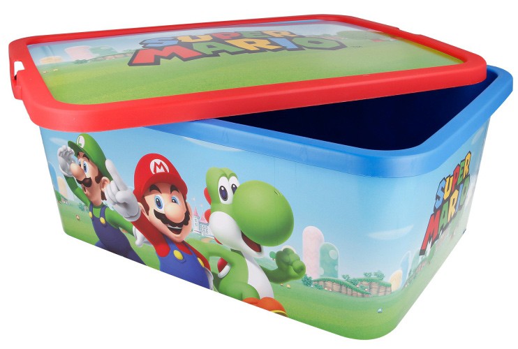 Super Mario plastmasas uzglabāšanas kaste 13 l