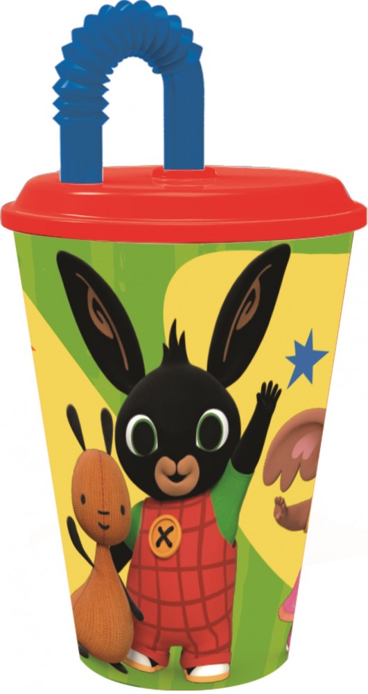 Bing viļņojošā salmiņa krūzīte, plastmasas 430 ml