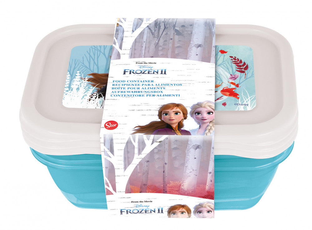 Disney Frozen Blue Forest plastmasas pusdienu kastīšu komplekts (3 gab.)