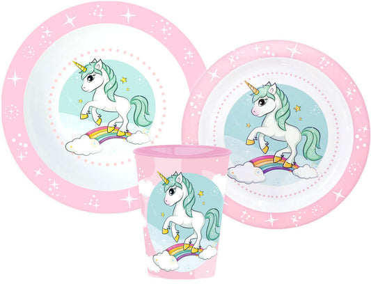 Unicorn Range pusdienu servīze, mikroplastmasas, ar krūzīti 260 ml