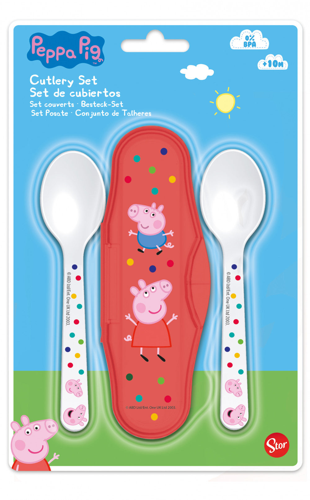 Peppa Pig mazuļu ceļojumu galda piederumu komplekts