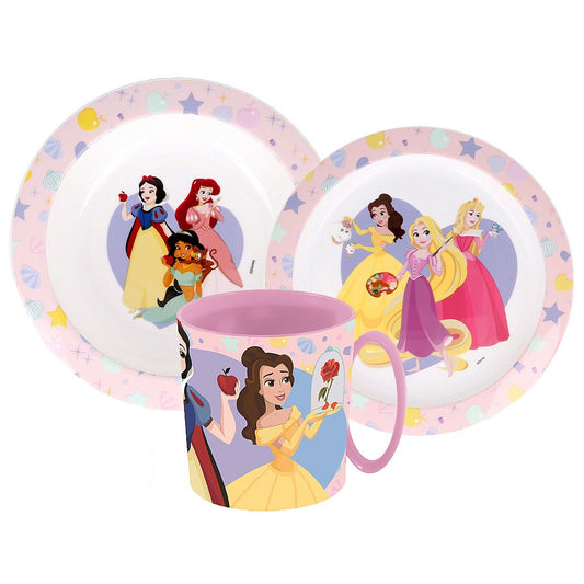 Disney Princess True vakariņu servīze, mikroplastmasas komplekts ar krūzi 350 ml