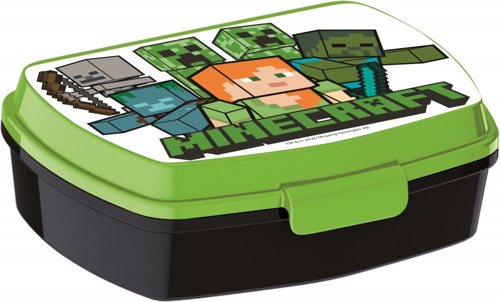 Minecraft Creeper smieklīga plastmasas sviestmaižu kaste