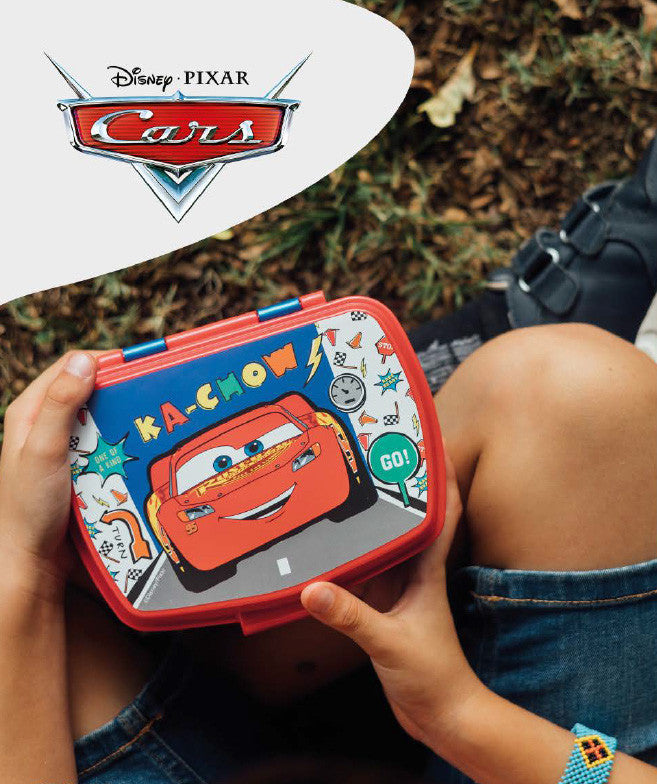 Disney Cars Lets Race smieklīgā plastmasas sviestmaižu kaste