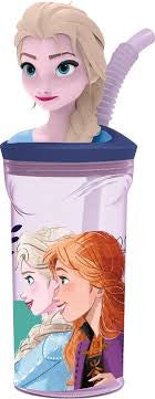 Disney Frozen Journey 3D figūriņa ar salmiņu, 360 ml