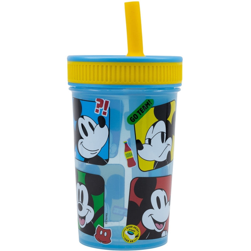 Disney Mickey Fun-Tastic silikona krūzīte ar salmiņu, 420 ml