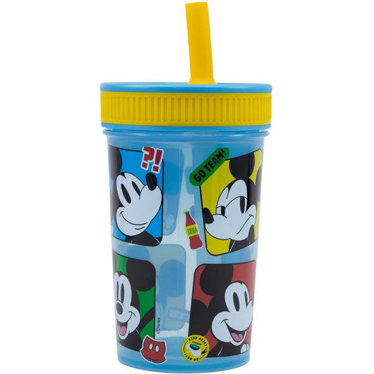 Disney Mickey Fun-Tastic silikona krūzīte ar salmiņu, 420 ml