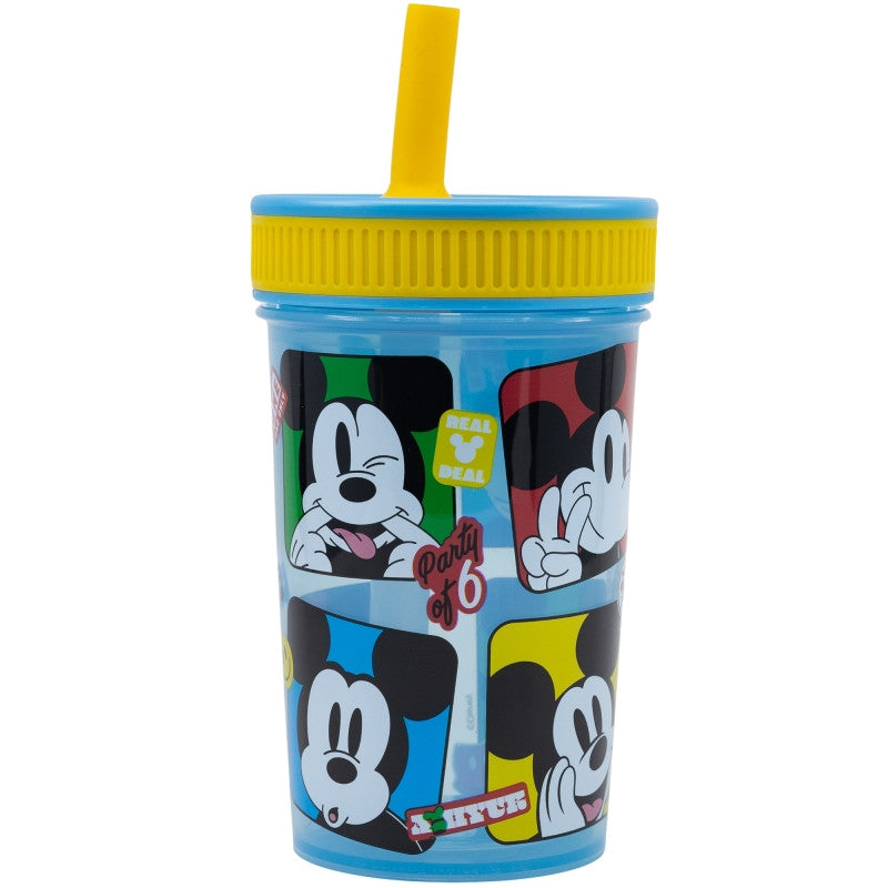 Disney Mickey Fun-Tastic silikona krūzīte ar salmiņu, 420 ml