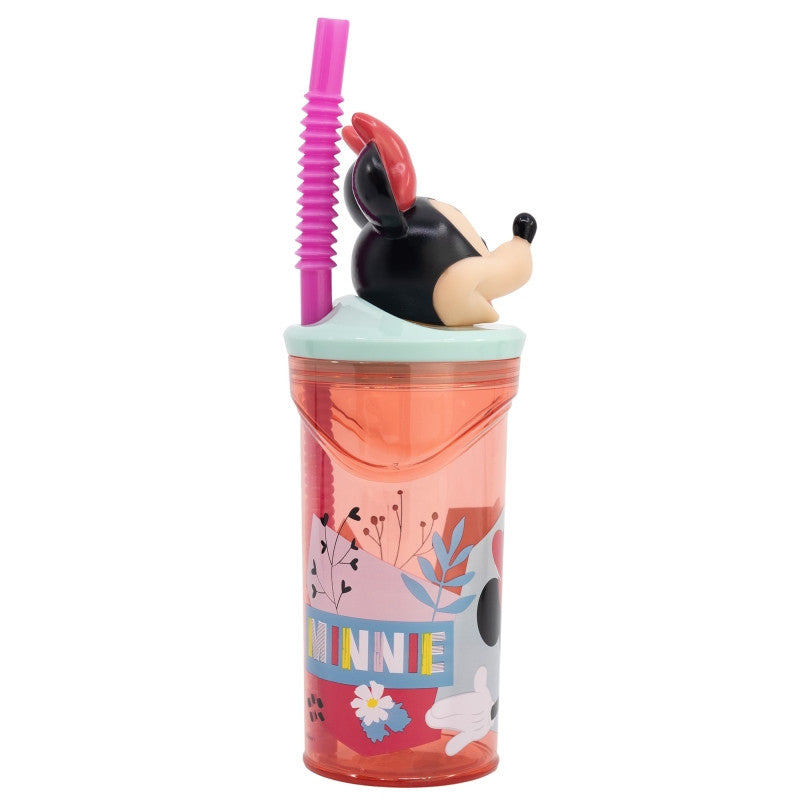 Disney Minnie Being More 3D figūriņa ar salmiņu, 360 ml