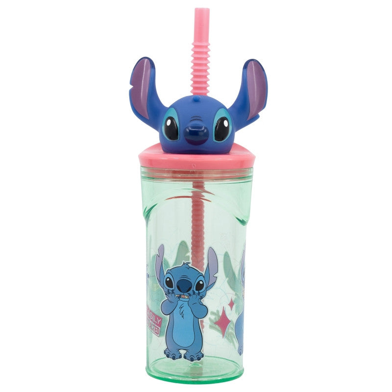 Disney Lilo un Stitch viegli novērš uzmanību no uzmanības 3D plastmasas salmiņu krūzīte 360 ml