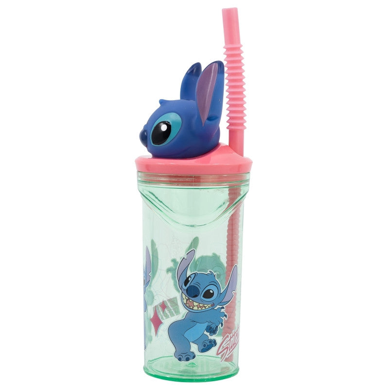 Disney Lilo un Stitch viegli novērš uzmanību no uzmanības 3D plastmasas salmiņu krūzīte 360 ml