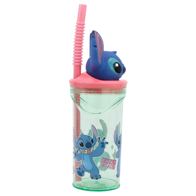 Disney Lilo un Stitch viegli novērš uzmanību no uzmanības 3D plastmasas salmiņu krūzīte 360 ml