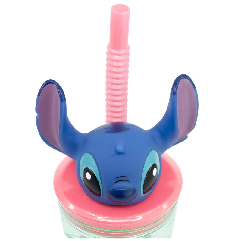 Disney Lilo un Stitch viegli novērš uzmanību no uzmanības 3D plastmasas salmiņu krūzīte 360 ml