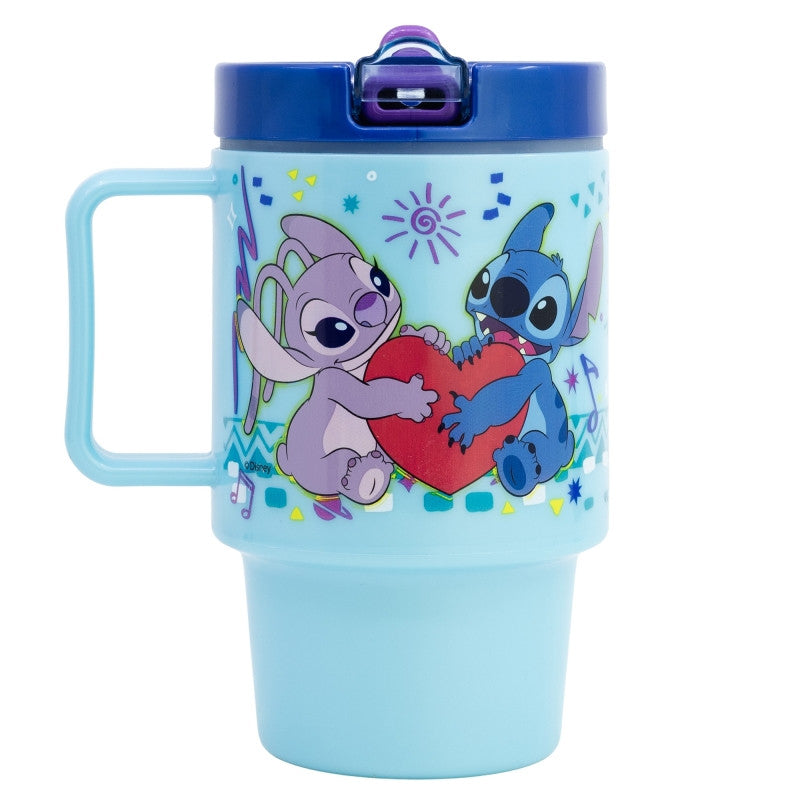 Disney Lilo un Stitch zīmēšanas krūze ar salmiņu, 530 ml
