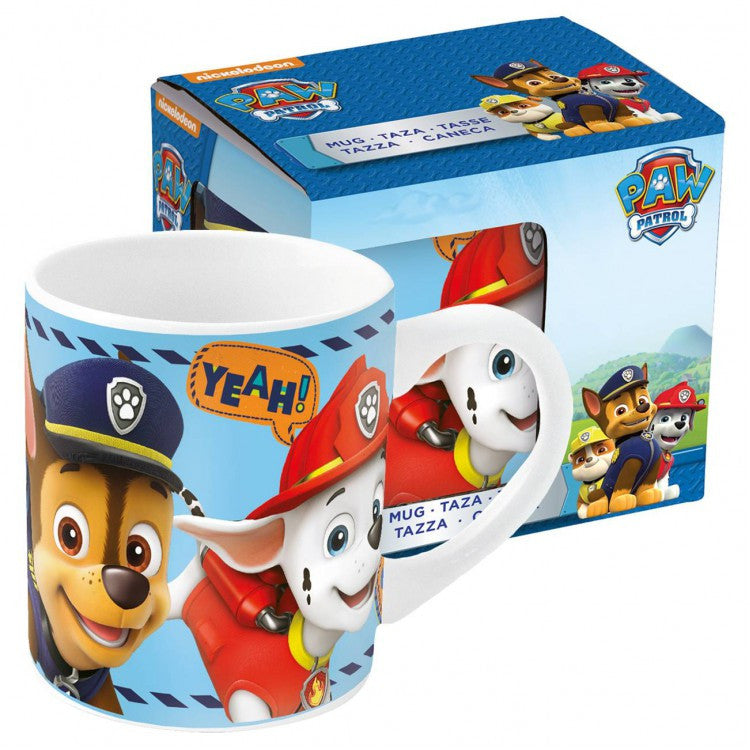 Ķepu patruļas zēnu ikonu porcelāna krūze 235 ml (8 unces) dāvanu kastītē