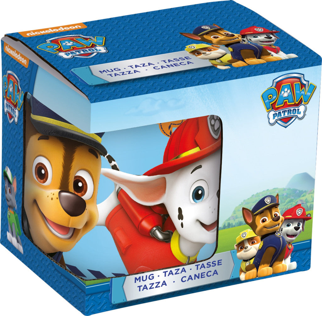 Ķepu patruļas zēnu ikonu porcelāna krūze 235 ml (8 unces) dāvanu kastītē